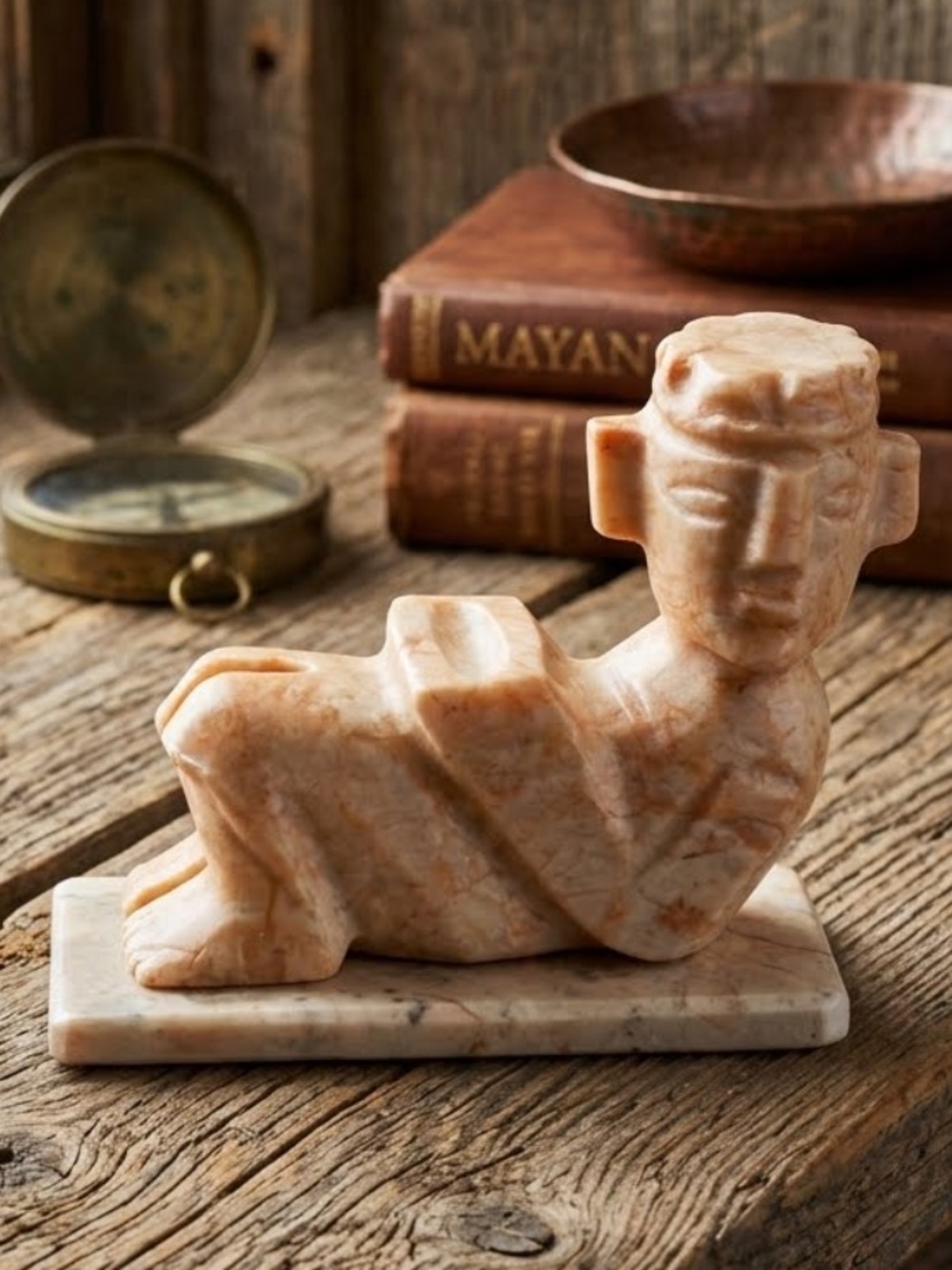 RG Chack Mool Hand-Carved Marble Figure Decorative Sculpture
Collectible